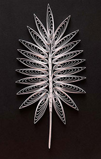 3d Picture  - Tree of the Paleozoic - White paper on black card 18 cm x 30 cm